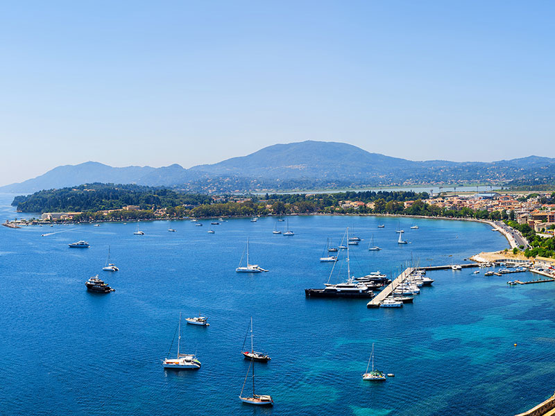 Corfu Old Town - Garitsa bay