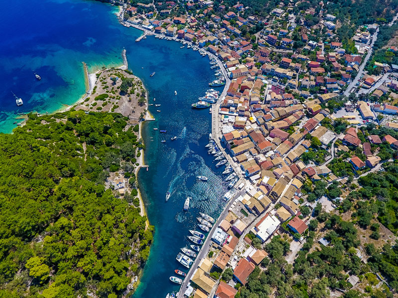 The beautiful port of Gaios at Paxos island