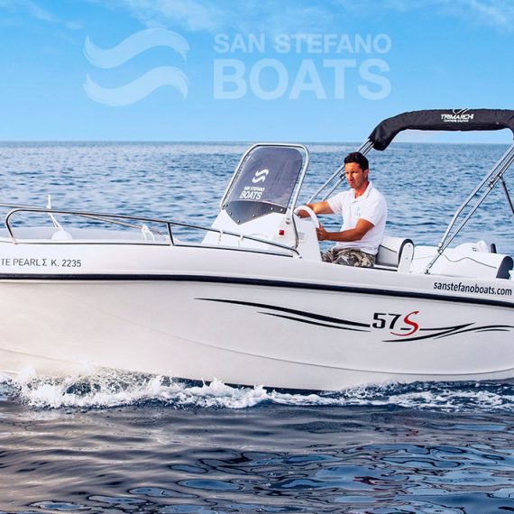 White Pearl 30HP Deluxe 8 persons - San Stefano Boats - Corfu Boat Hire - San Stefano NE - Avlaki - Kassiopi - Kalami